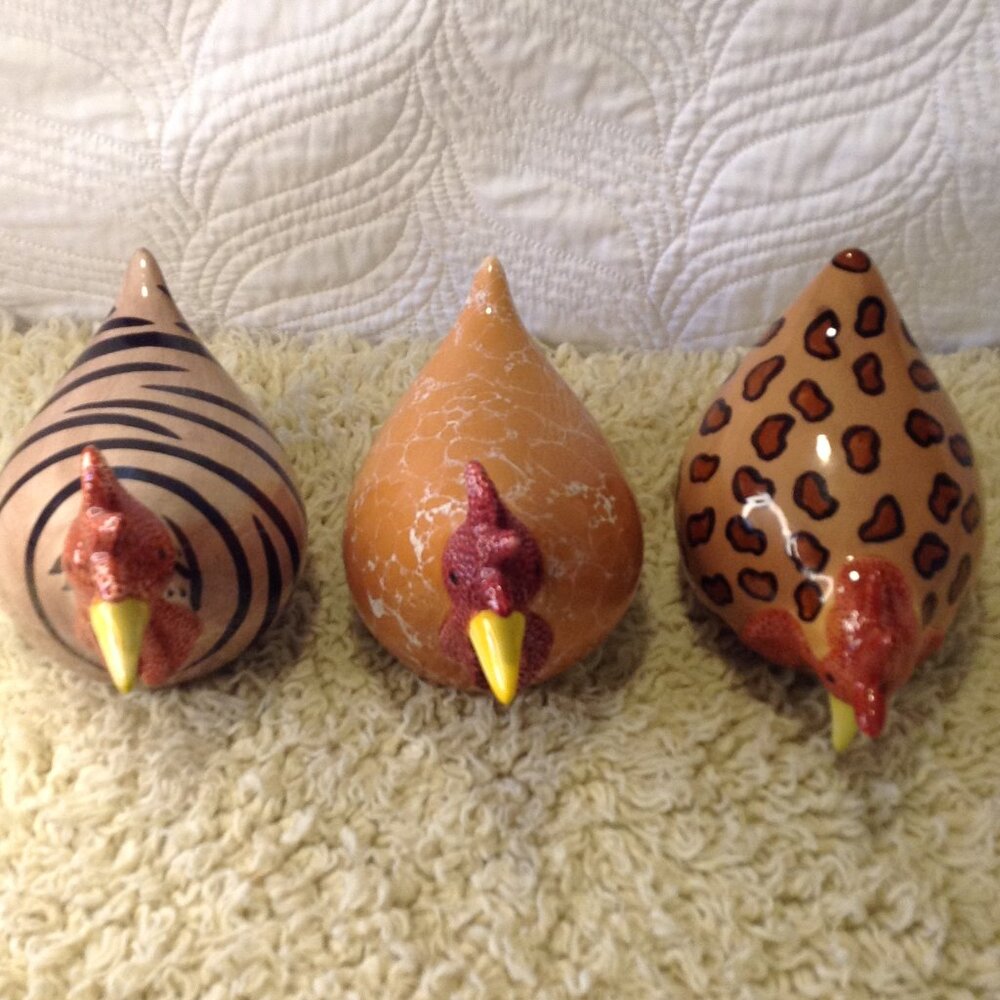 VTG CBK Ltd Chickens/Hens Hand painted Collectible Farmhouse Chic Cabin Kitchen